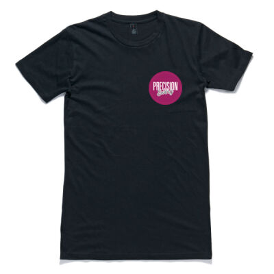 Precision Swing Round Front, Logo Back Cherry - Mens Tall Tee Thumbnail